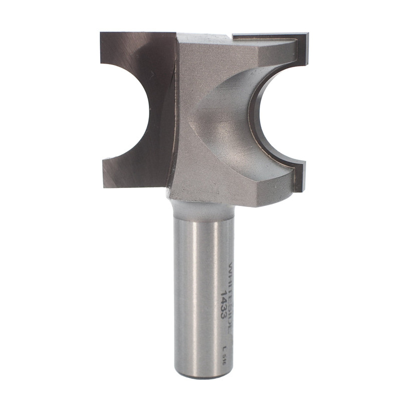 1433 Half Round (Bull Nose) Router Bit 1/2" SH 3/8" R X 3/4" Co X 1-1/4" CL 1-5/8" D